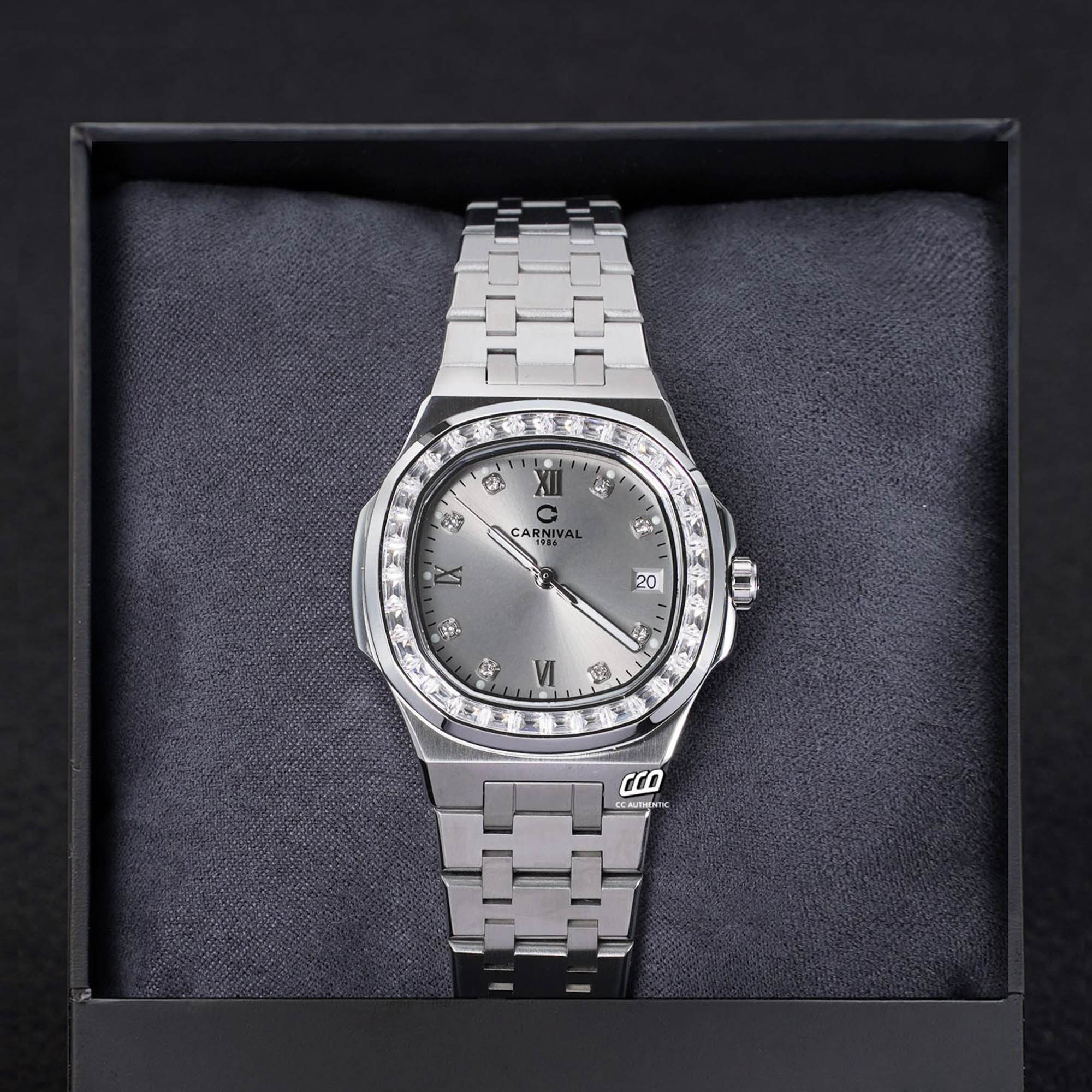 ĐỒNG HỒ NỮ CARNIVAL 8160L2 VT XAM QUAZT 34MM