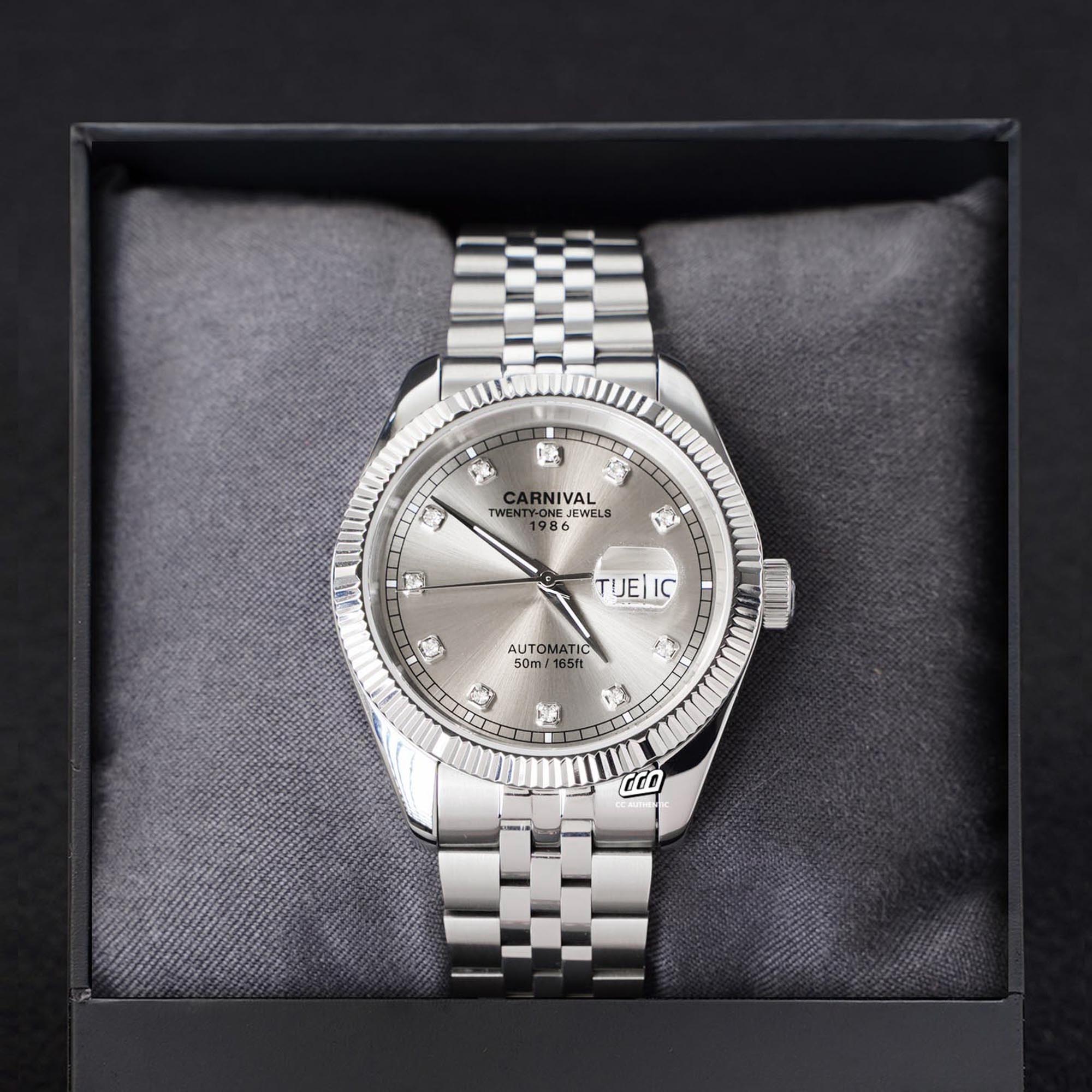 ĐỒNG HỒ NAM CARNIVAL 8131G VT XAM AUTOMATIC 41MM