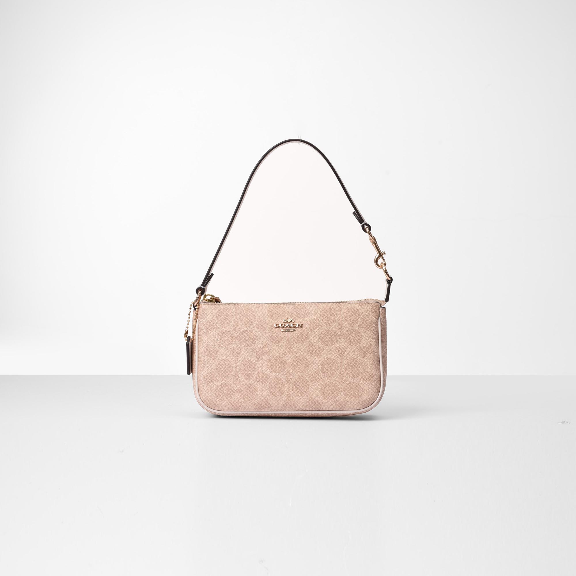 COACH SIGNATURE NOLITA BAG - SAND/WHITE