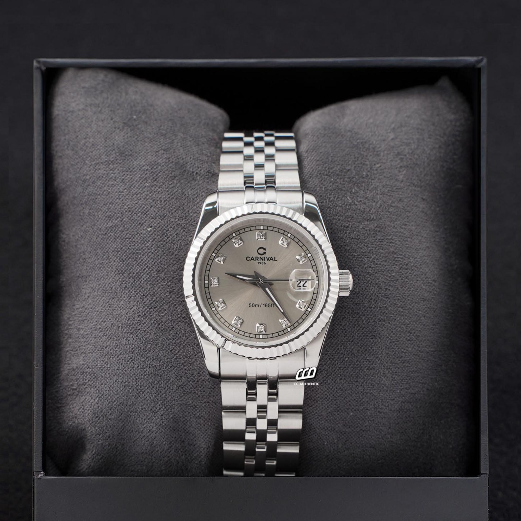ĐỒNG HỒ NỮ CARNIVAL 8131L VT XAM QUAZT 32MM