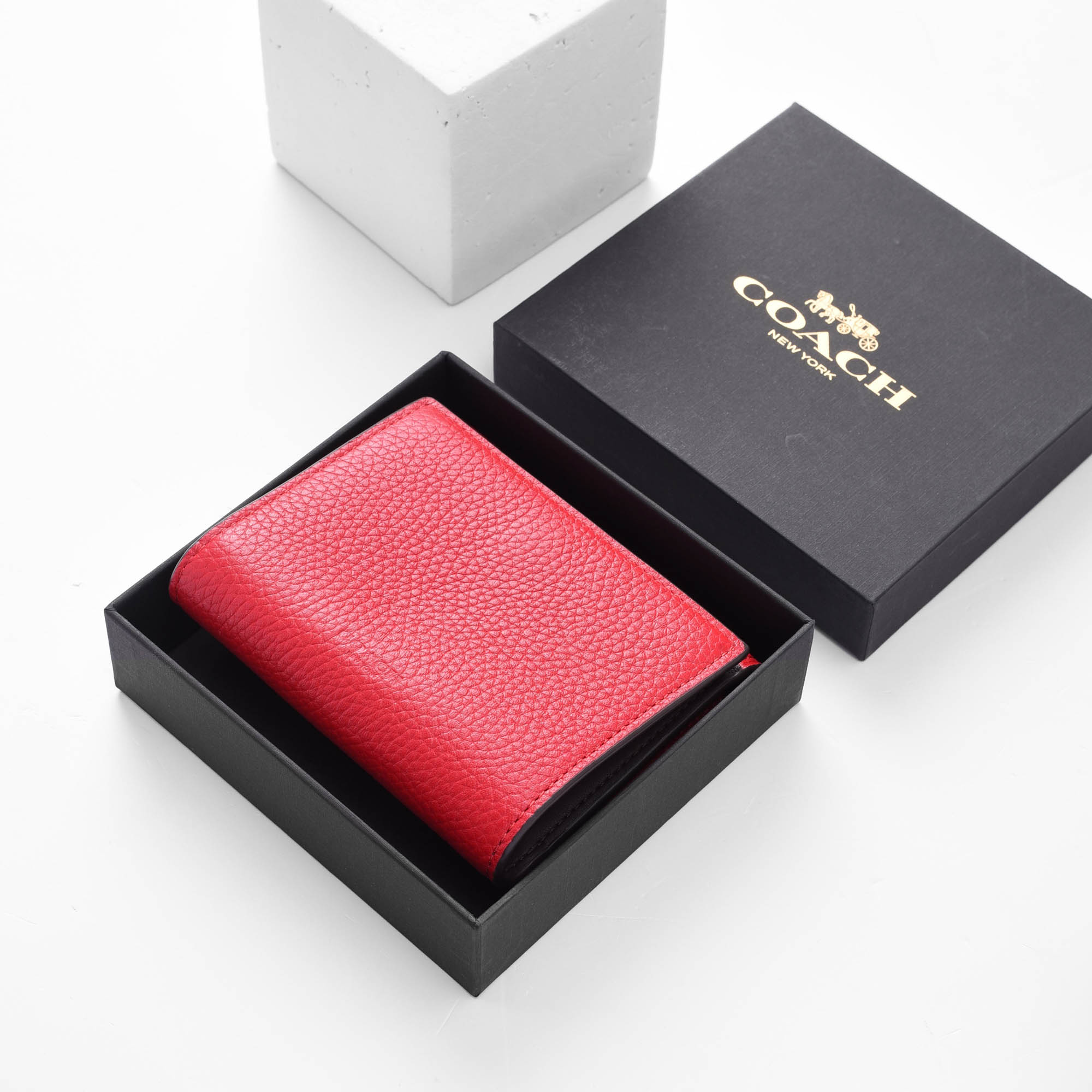 COACH TABBY SMALL WALLET - RED
