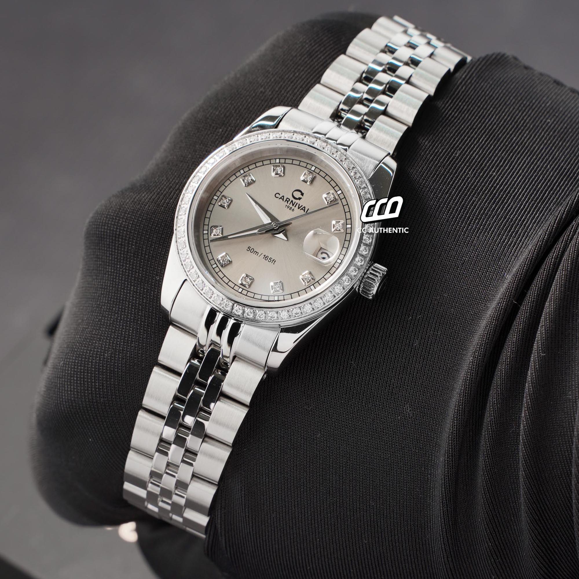 ĐỒNG HỒ NỮ CARNIVAL 8131L2 VT XAM QUAZT 32MM