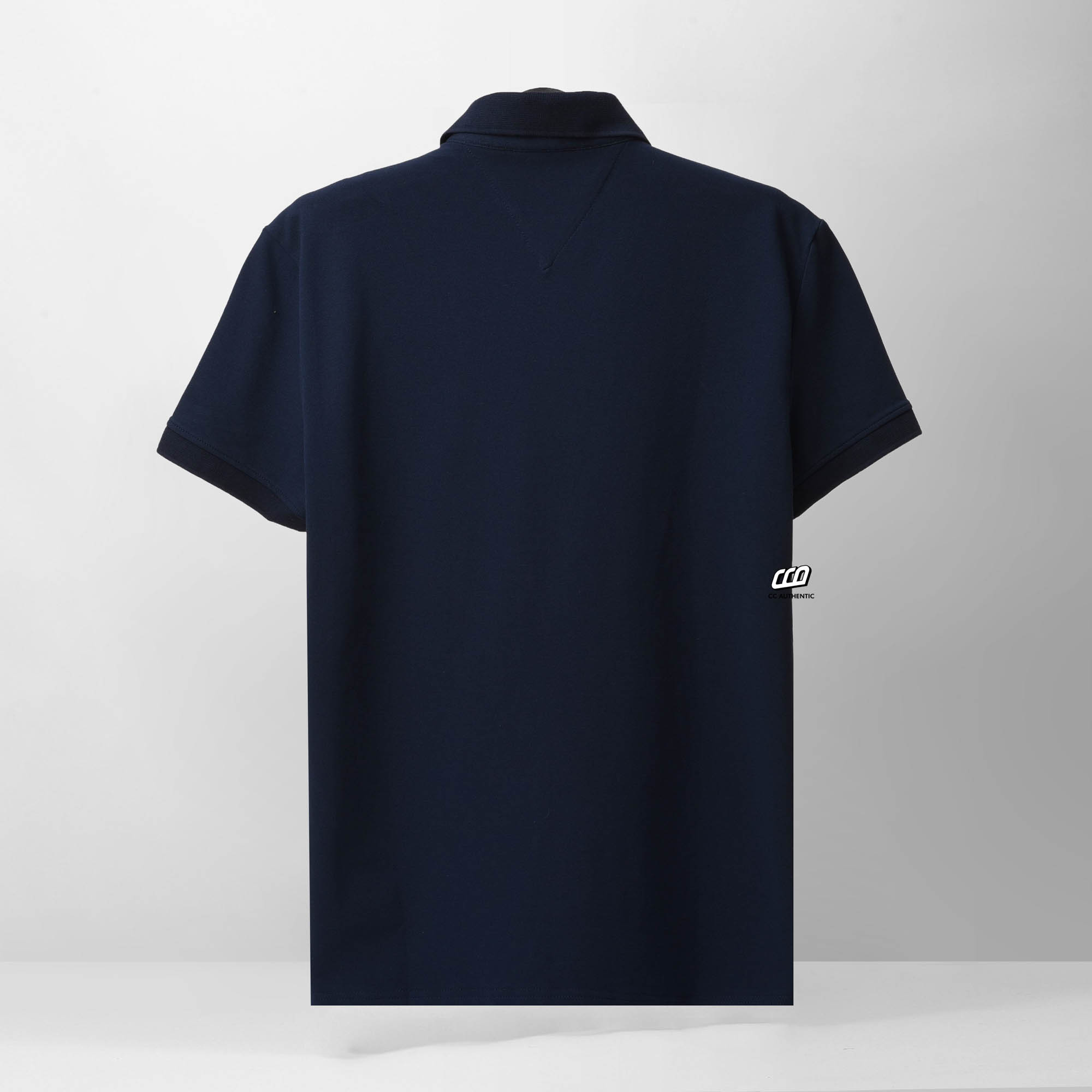 TOMMY HILFIGER EMBROI SIGNATURE LOGO POLO SHIRT - NAVY