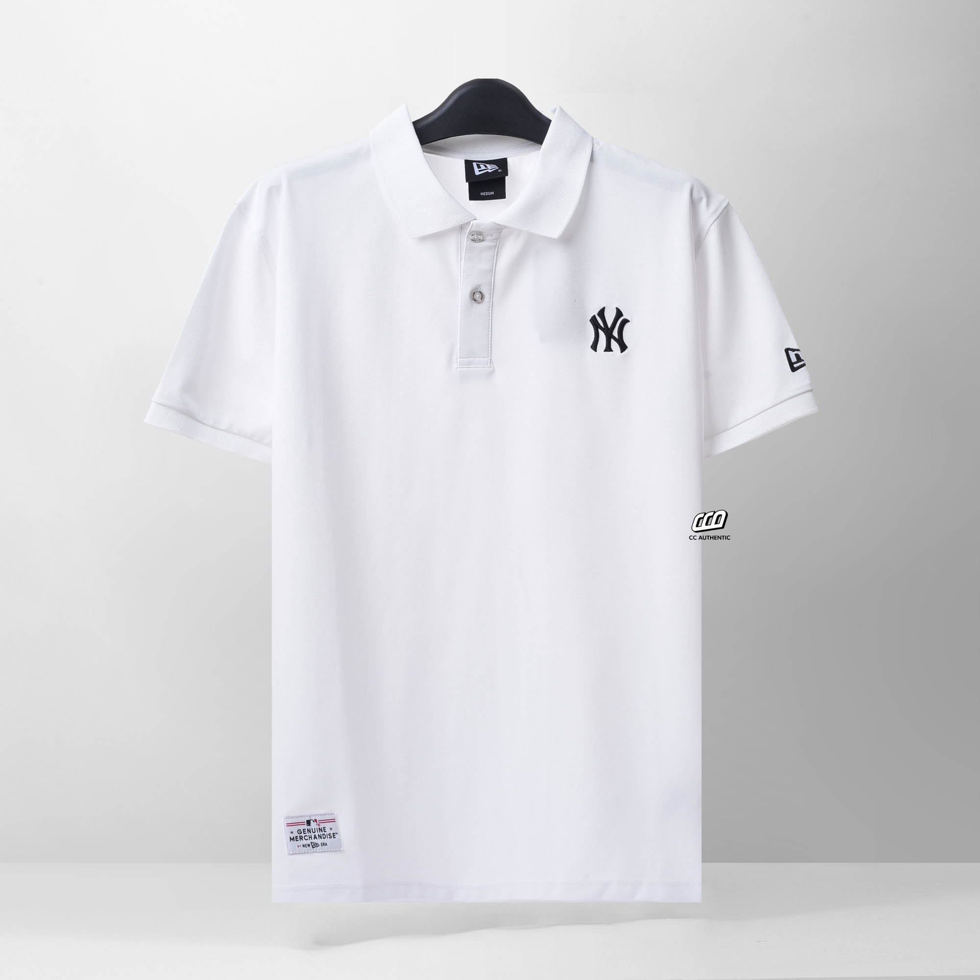 NEW ERA COLOR RIB POLO SHIRT - WHITE