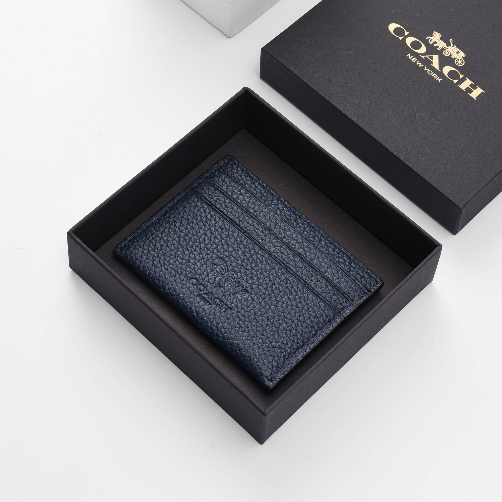 COACH MICKEY SLIM ID CARD - NAVY