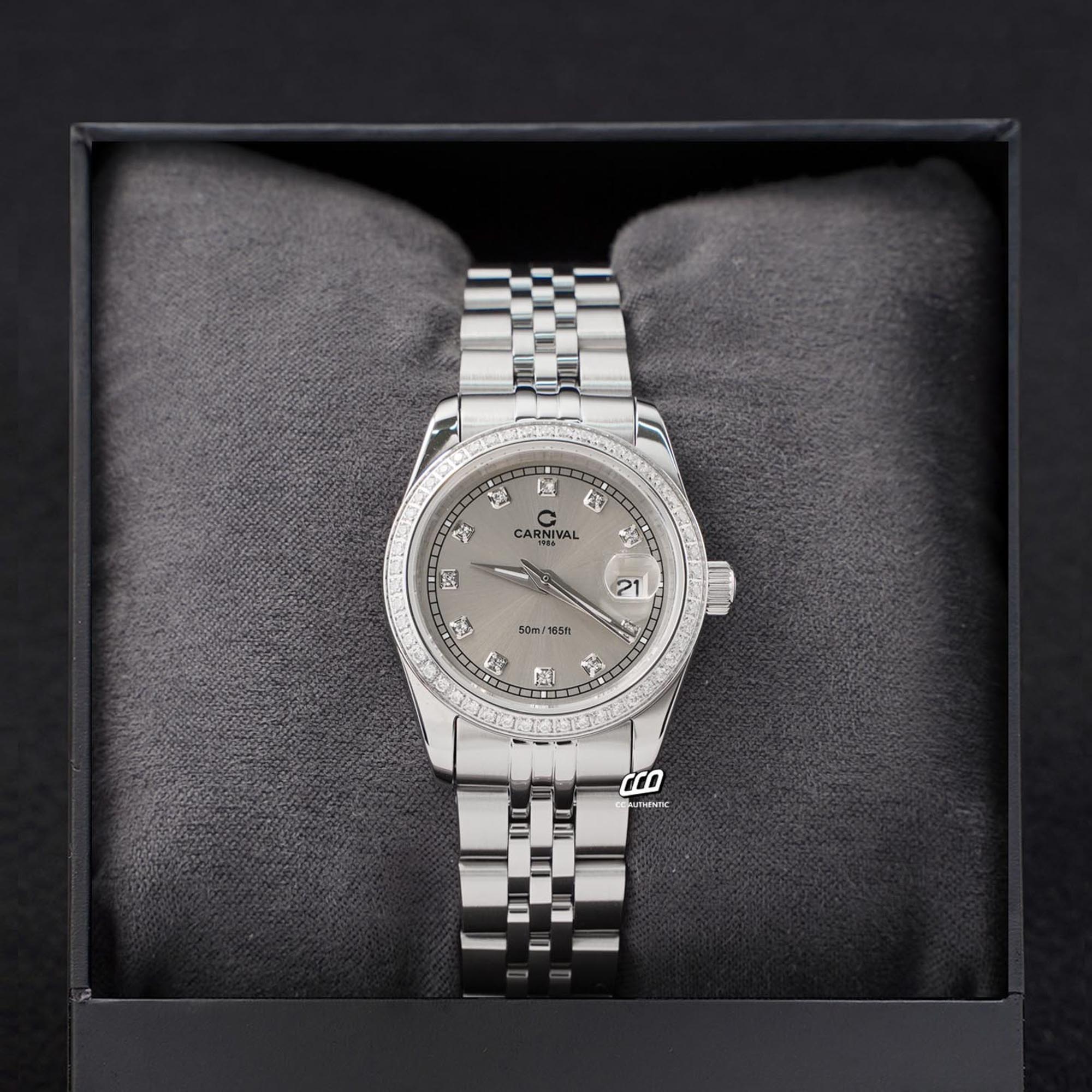 ĐỒNG HỒ NỮ CARNIVAL 8131L2 VT XAM QUAZT 32MM
