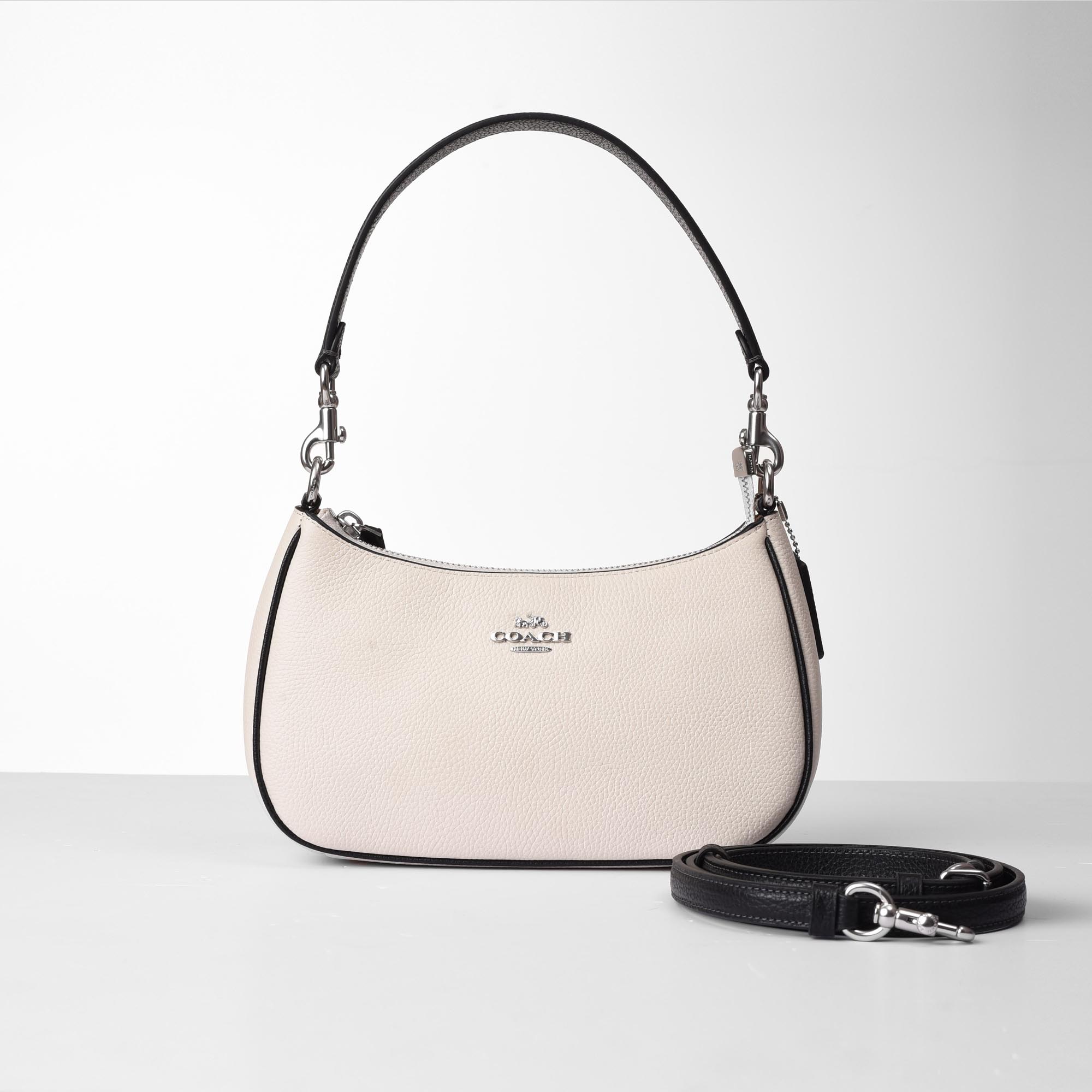 COACH VALUE TERI BAG - WHITE/BLACK