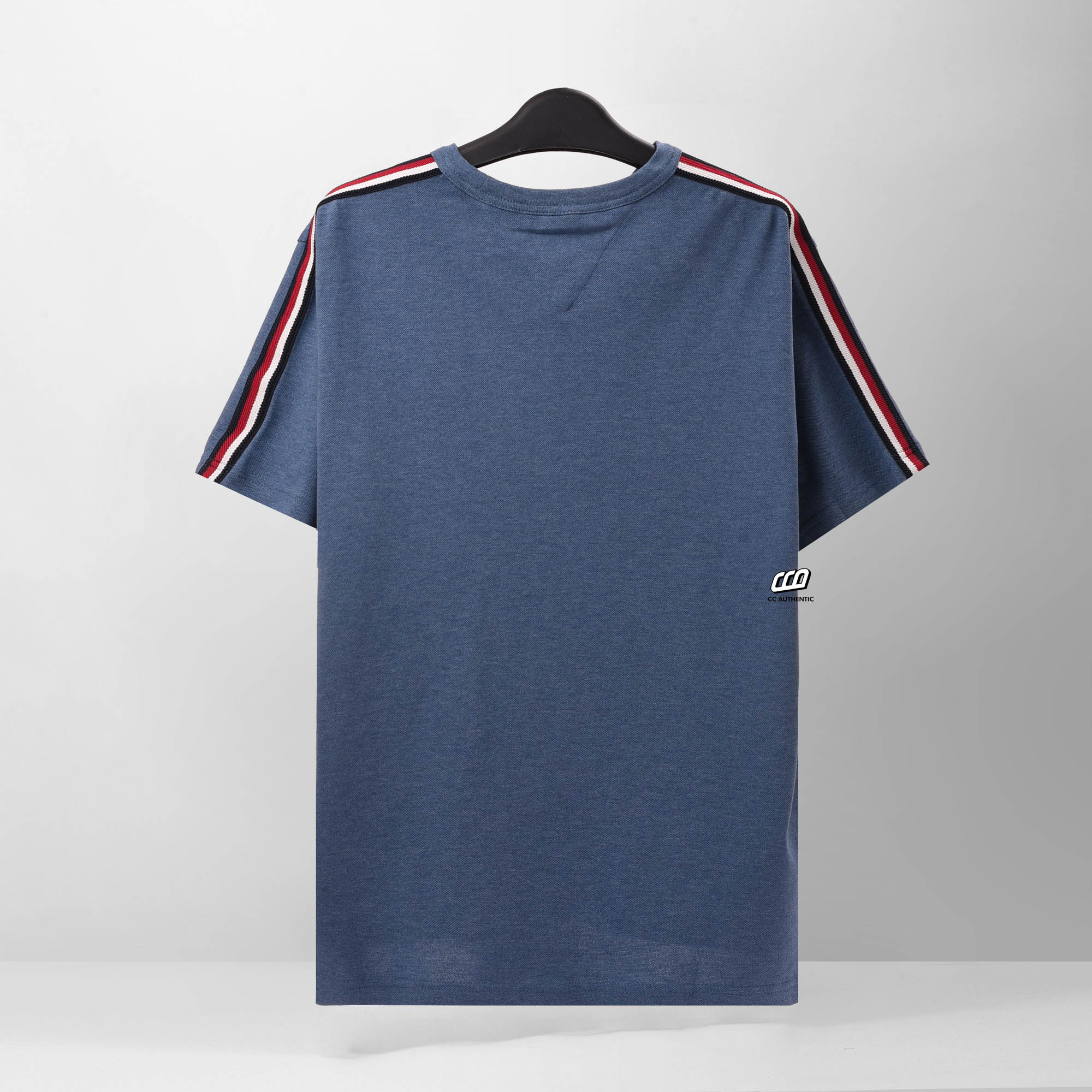 TOMMY GLOBAL STRIPE T-SHIRT - BLUE