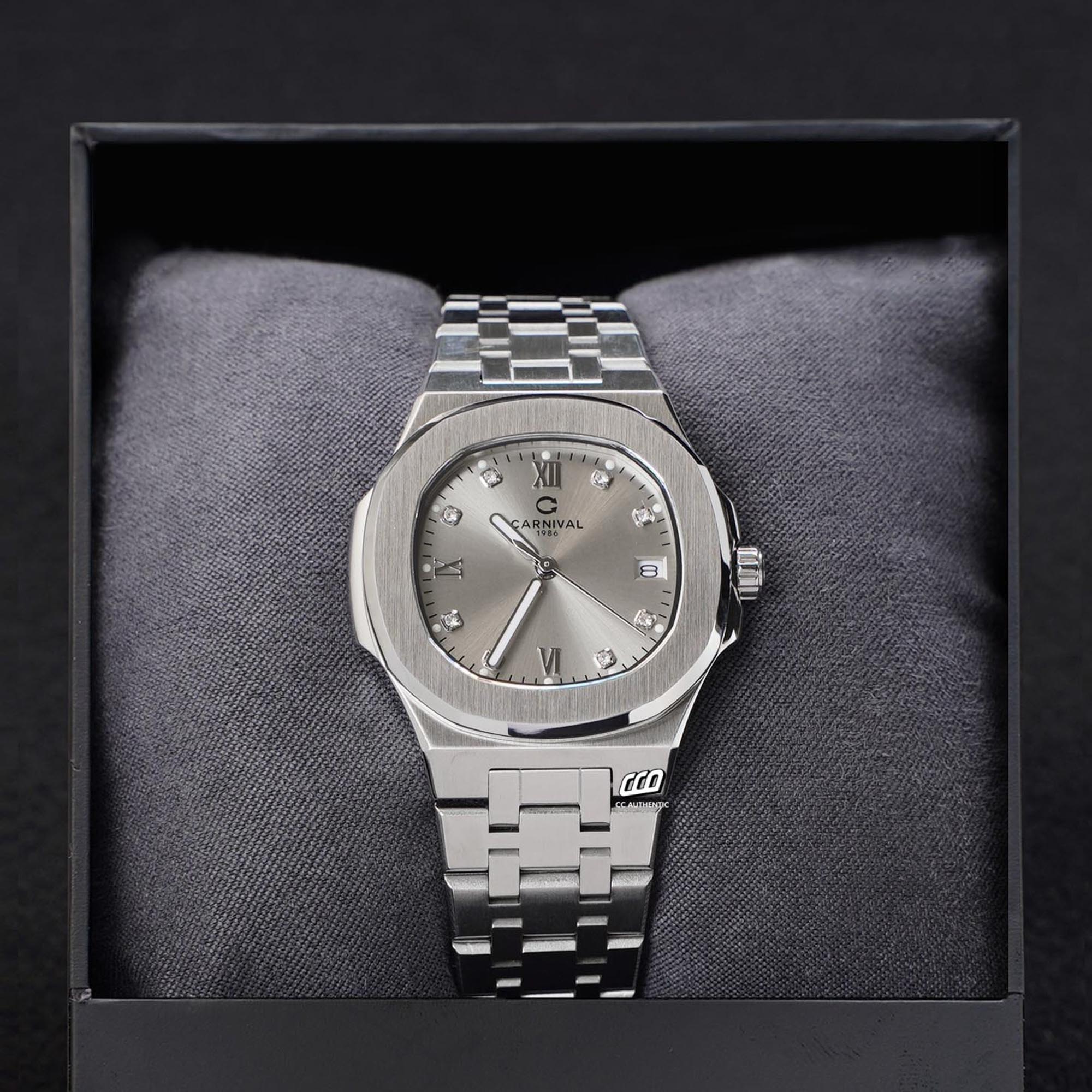 ĐỒNG HỒ NỮ CARNIVAL 8160L VT XAM QUAZT 34MM