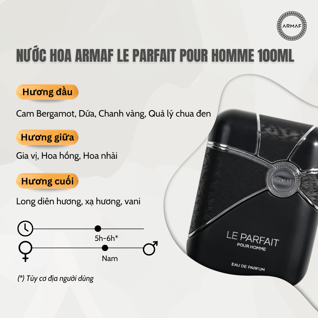NƯỚC HOA NAM ARMAF LE PARFAIT HOMME 100ML