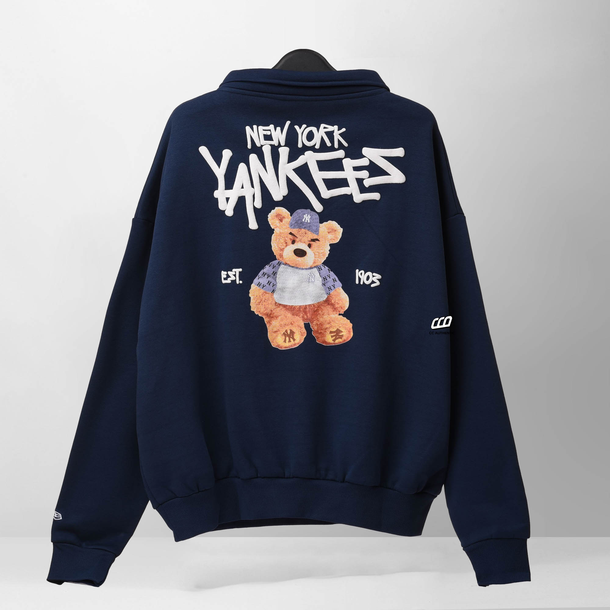 NEW ERA BEAR 1903 ZIP SWEATER - NAVY