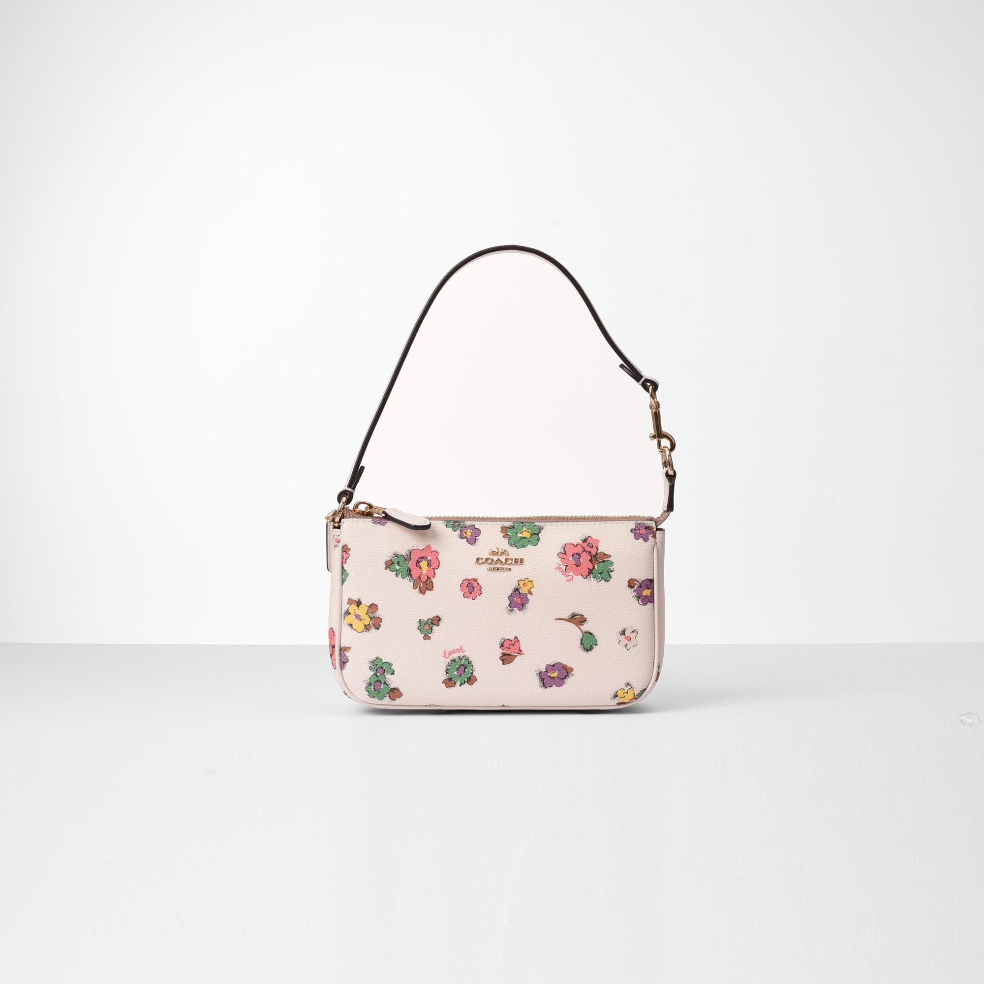 COACH FLORAL FIELD NOLITA BAG - WHITE