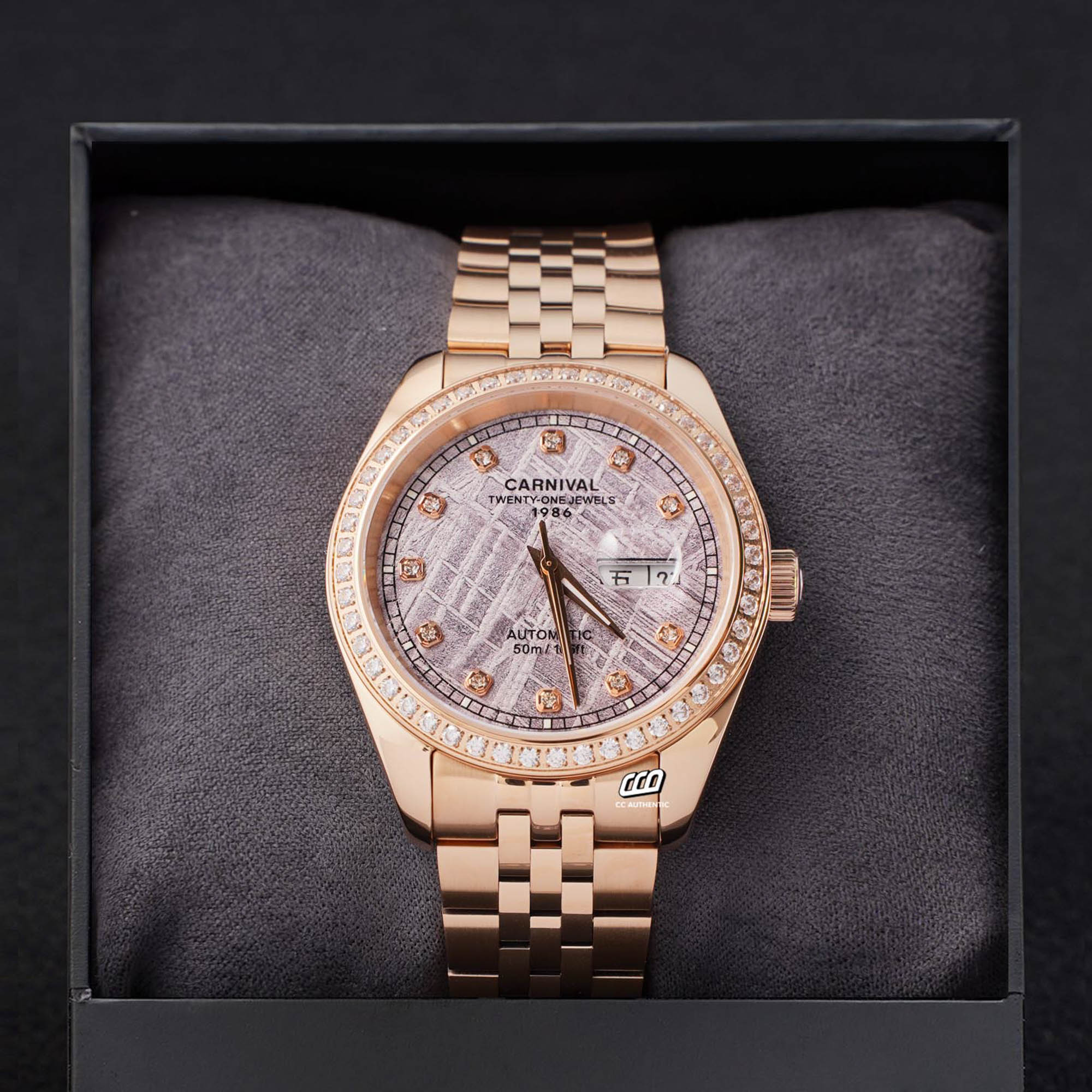 ĐỒNG HỒ NAM CARNIVAL 8131G2 VH TT AUTOMATIC 41MM