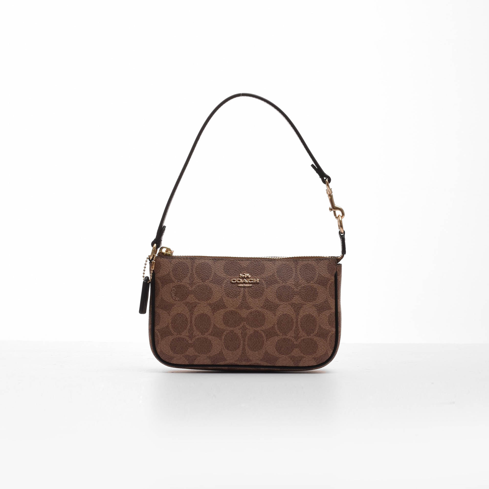 COACH SIGNATURE NOLITA BAG - BROWN/BLACK