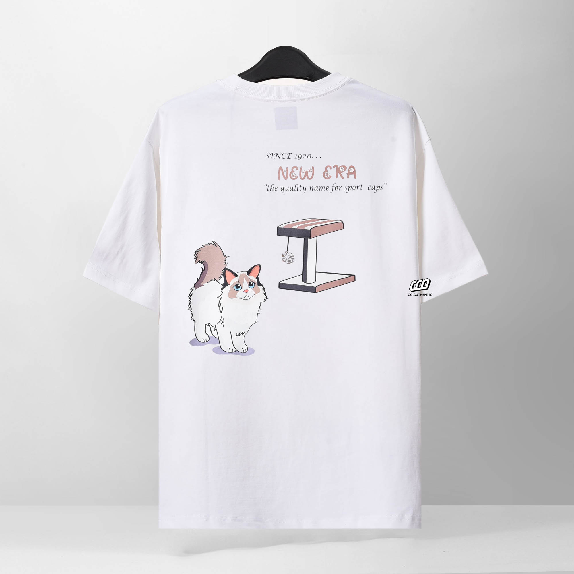 NEW ERA CAT T-SHIRT - WHITE