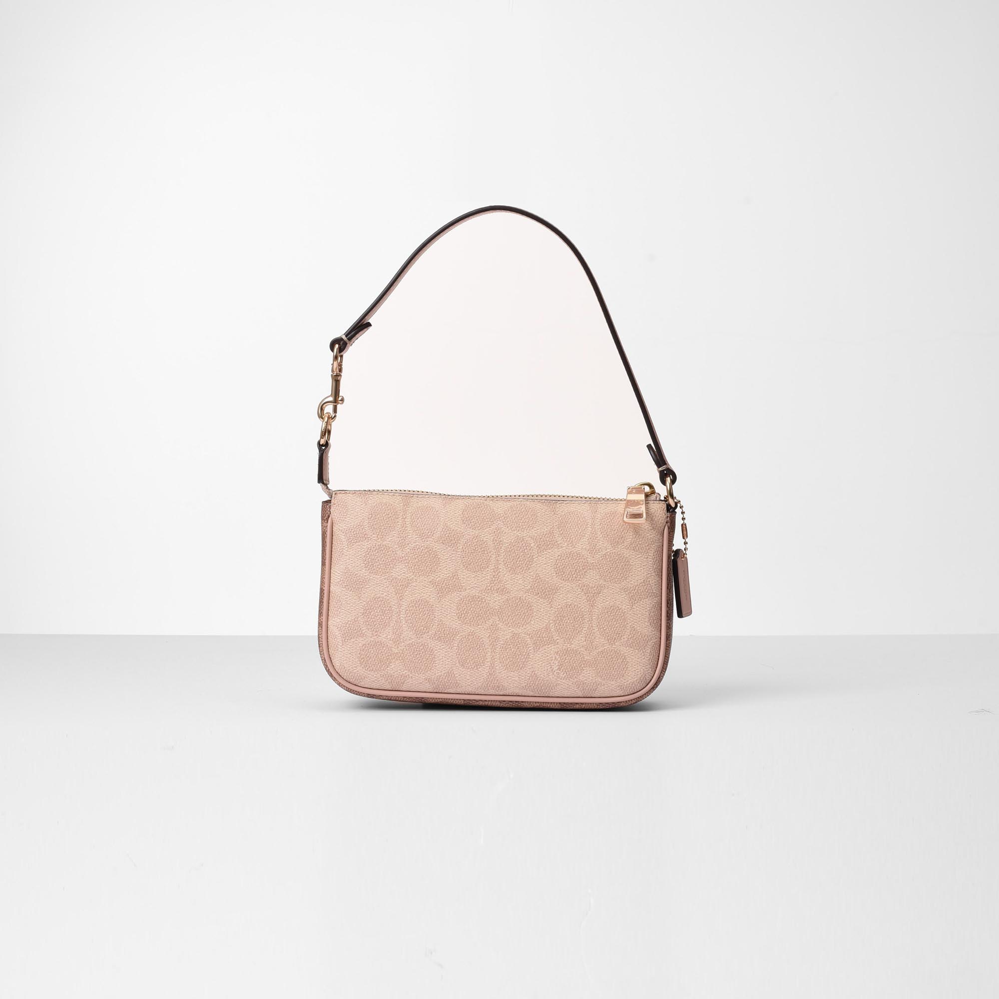 COACH SIGNATURE NOLITA BAG - SAND/PINK