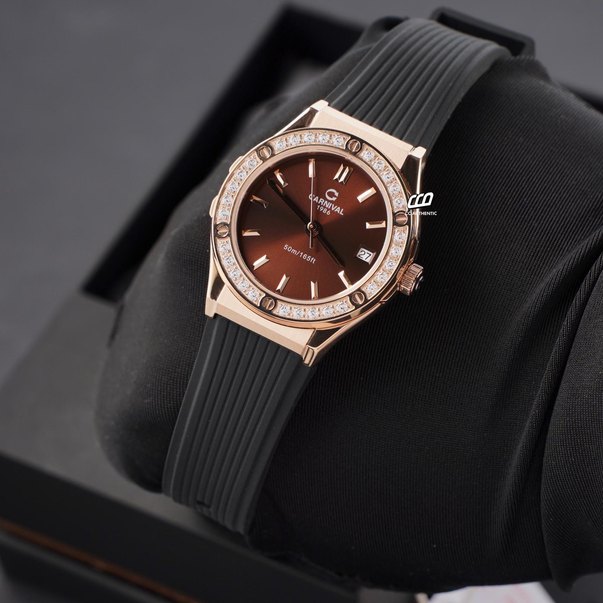 ĐỒNG HỒ NỮ CARNIVAL 8168L2 VH DCS N QUAZT 34MM