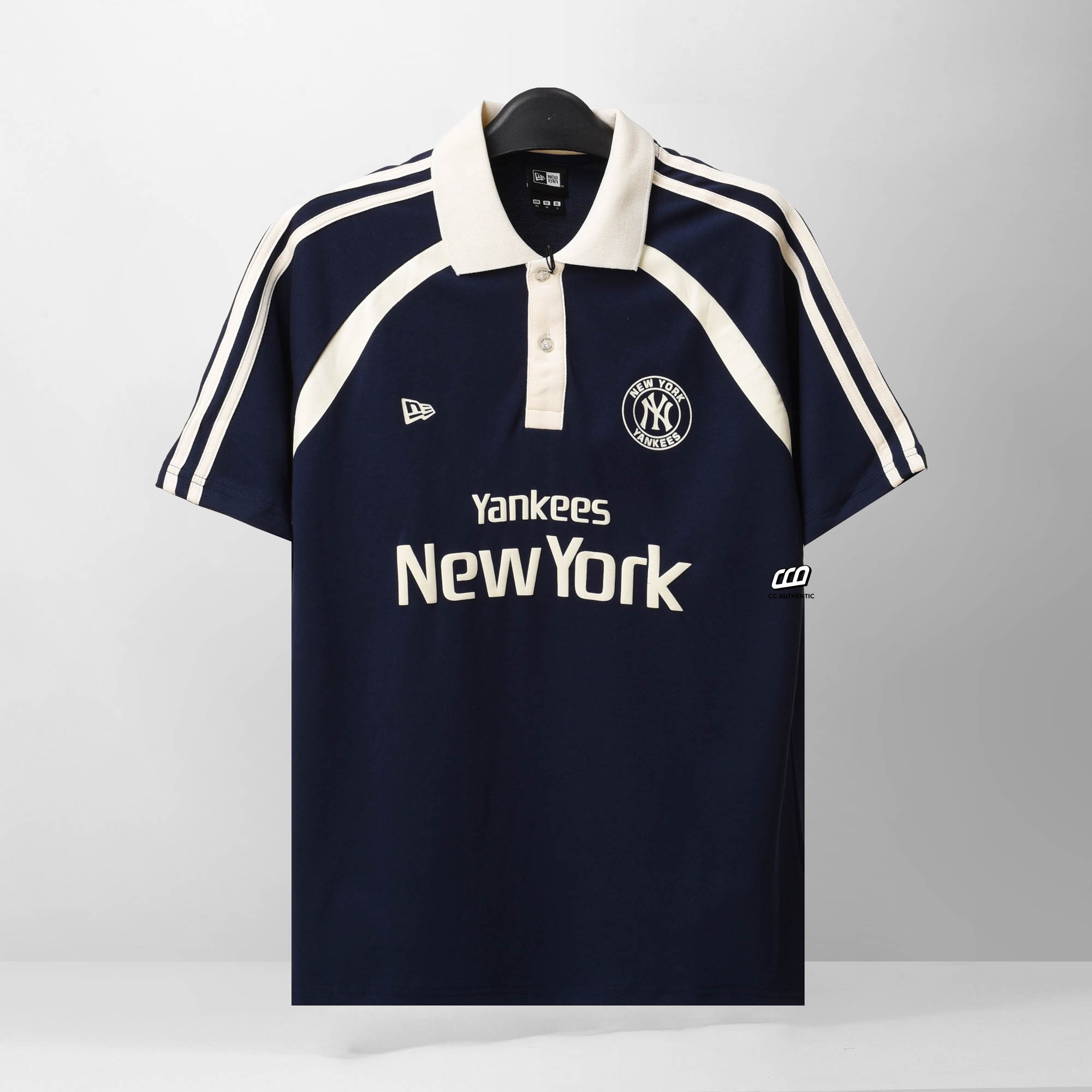 NEW ERA YKNY STRIPER POLO SHIRT - NAVY