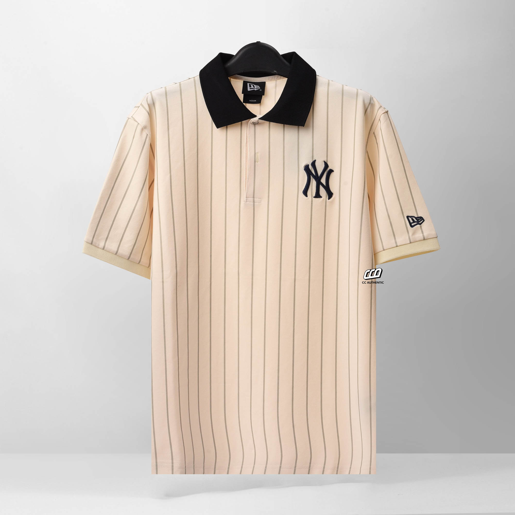 NEW ERA BASKET POLO SHIRT - IVORY